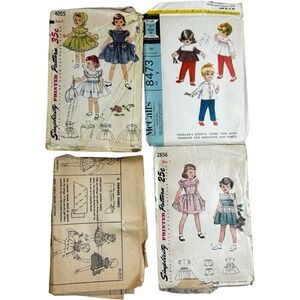 Simplicity McCalls Vintage Sewing Patterns Lot 3 Toddler Size 3 1950s 1960s Fair